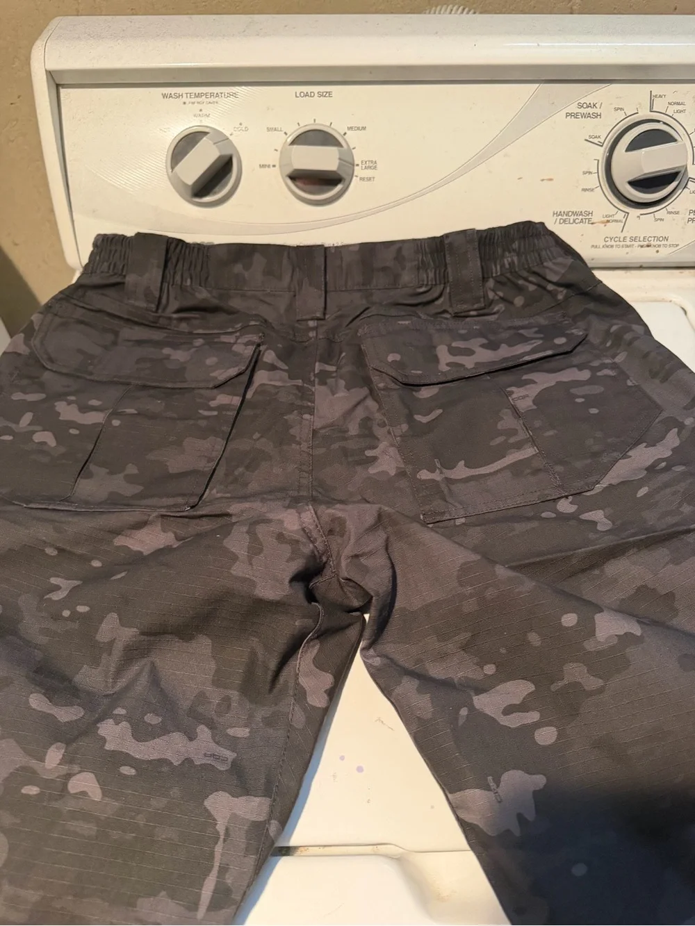 CQR Men's Black Camo Cargo Pants